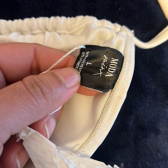 Brazilian Jewelled White bikini top - Picture 5 of 11